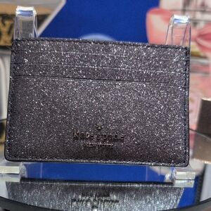 Kate Spade Glitter Glimmer Slim Sparkling Card Case - Purple And Silver🔥